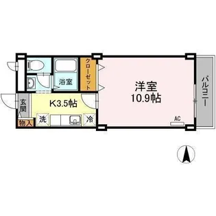 リビングアレイK【203号室】の間取り