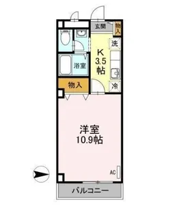 リビングアレイK【306号室】の間取り