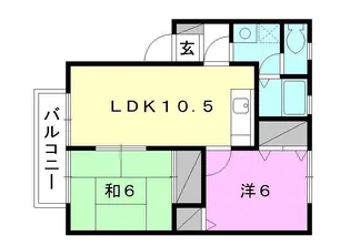 ヴァン ヴェール【102号室】の間取り