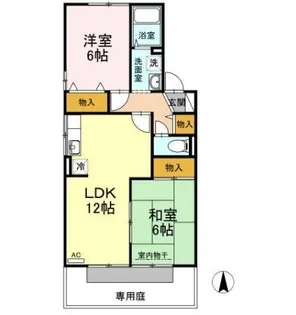 ガーデンコート【A-105号室】の間取り