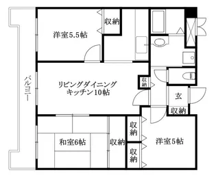 シスコ灘町キャッスル【206号室】の間取り