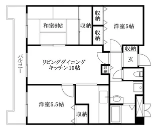 シスコ灘町キャッスル【501号室】の間取り