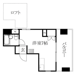 PALASA【5-A号室】の間取り