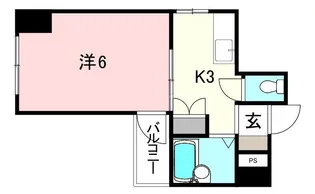 PALASA【5-B号室】の間取り