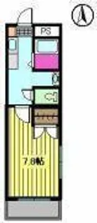 ブラウンハイム土居田【203号室】の間取り