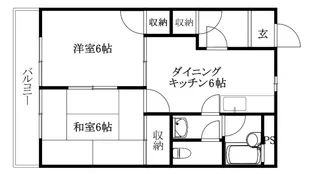 サザン歩行町【503号室】の間取り