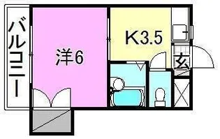 グランドロッソ味酒【203号室】の間取り