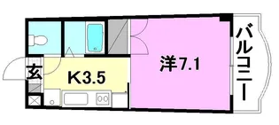 レディアント チャハル2【105号室】の間取り