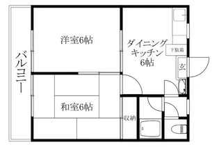 セントポーリア山越【103号室】の間取り