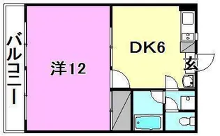 セントポーリア山越【303号室】の間取り