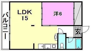 ピカデリーサーカス山越【203号室】の間取り
