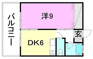 ピカデリーサーカス山越【405号室】の間取り
