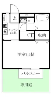 ディアハイム中村【103号室】の間取り