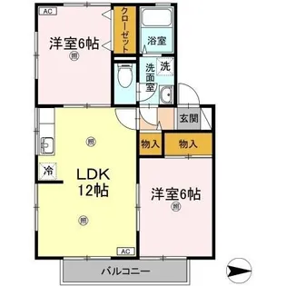 ハイカムール正円寺【205号室】の間取り
