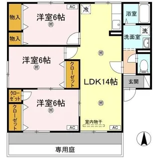 セジュール永木 C棟【101号室】の間取り