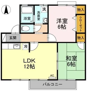 カーサ フォンテーヌB棟【202号室】の間取り