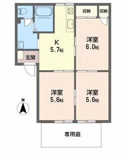 フレグランス雄新【101号室】の間取り