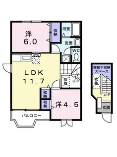 レジデンス淡路 A棟【201号室】の間取り