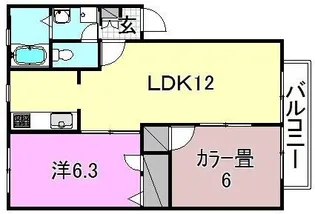 ディアス西石井【203号室】の間取り