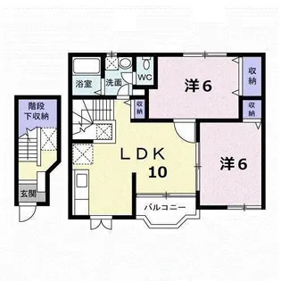 アグレブル北吉田【202号室】の間取り