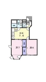 エクセル南江戸【103号室】の間取り