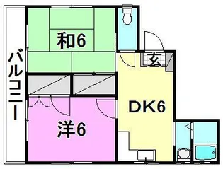 味酒ビル【102号室】の間取り