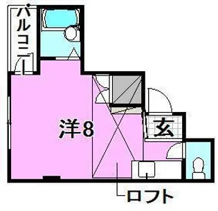 シェ ブー道後【402号室】の間取り