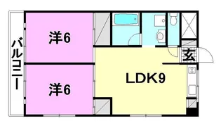 シエナ松山ハイツ【407号室】の間取り