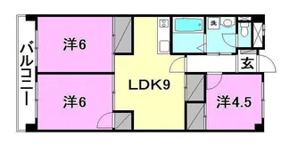 道後山本ビル【301号室】の間取り