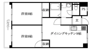 道後山本ビル【601号室】の間取り