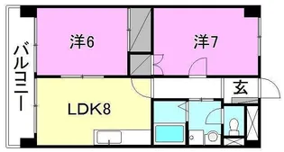 道後山本ビル【803号室】の間取り