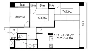 ノーブル道後【402号室】の間取り