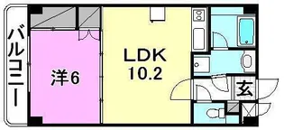 ヴァンクール立花【405号室】の間取り