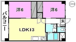 2LDKの間取り画像