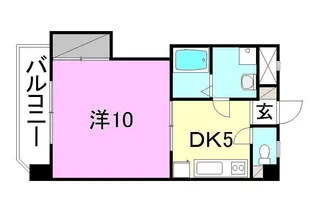 キャッスル千舟【402号室】の間取り