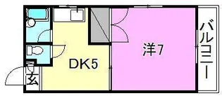ルナ ソレイユ桑原【202号室】の間取り
