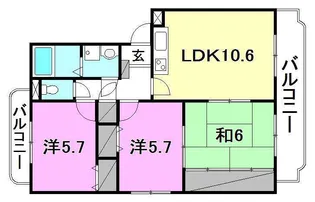 ユーミーひさえだC棟【301号室】の間取り