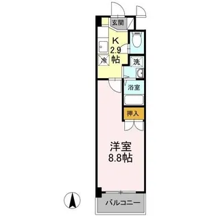 ベーラバン清水【204号室】の間取り