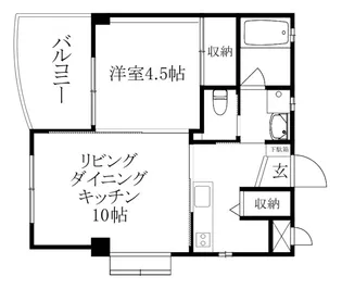 ペルルブランたるみ【208号室】の間取り