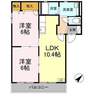 バリュージュ馬木A棟【101号室】の間取り