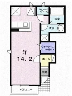 ポワッソン【101号室】の間取り