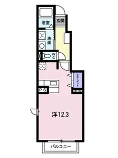 プラシード小坂B棟【105号室】の間取り