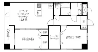 エル・ミオーレ朝生田【305号室】の間取り