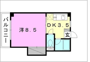 コンフォート今市【205号室】の間取り