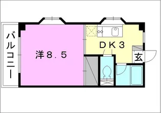 コンフォート今市【301号室】の間取り