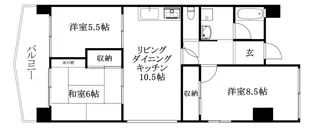 セントヒルズ山越【101号室】の間取り