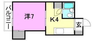 東一万ビル【406号室】の間取り