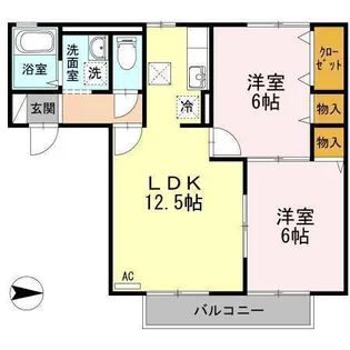 ルピナスコート A棟【103号室】の間取り