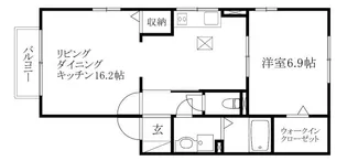 エムセリア A棟【201号室】の間取り