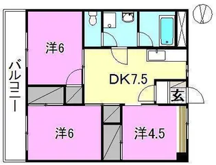 イーストレジデンス大和【307号室】の間取り